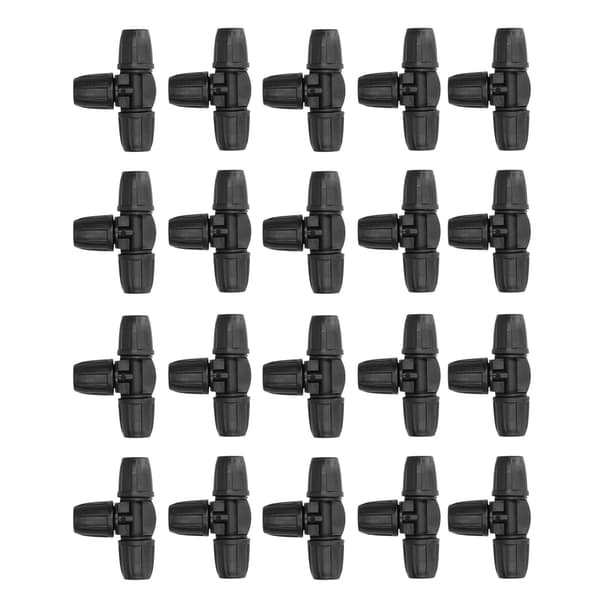 20-pack rak T-koppling utomhusbevattning justerbart dimmunstycke för 811 rör