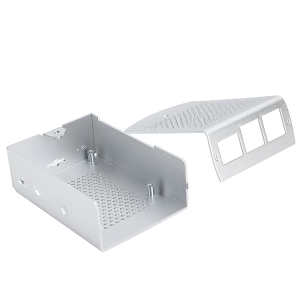Silver Aluminium Kylfläns Kapsling för Raspberry Pi 3 B / 2B PCB Skal, Skyddande Kylfodral