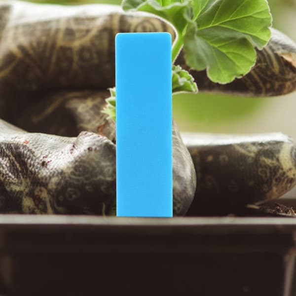 100 st plastblommor växtnamn trädgårdsmarkör (blå)