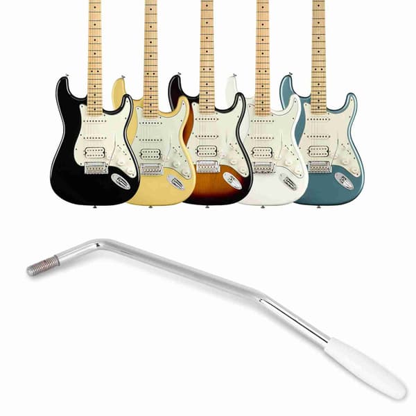 Premium Stål Vibrato Spak Gitarrdel för Stratocaster Elgitarr 5mm Vit Silver 1-pack