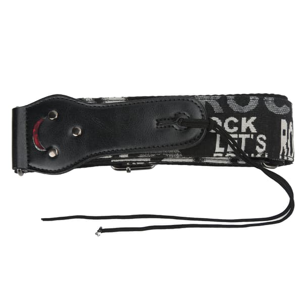 Black Rock Gitarrrem i Bomull Linne 103-158x5cm för Gitarr Bas Elgitarr Helt Fixerad Lättvikt Ergo Enkel Passform +2 Plektrum