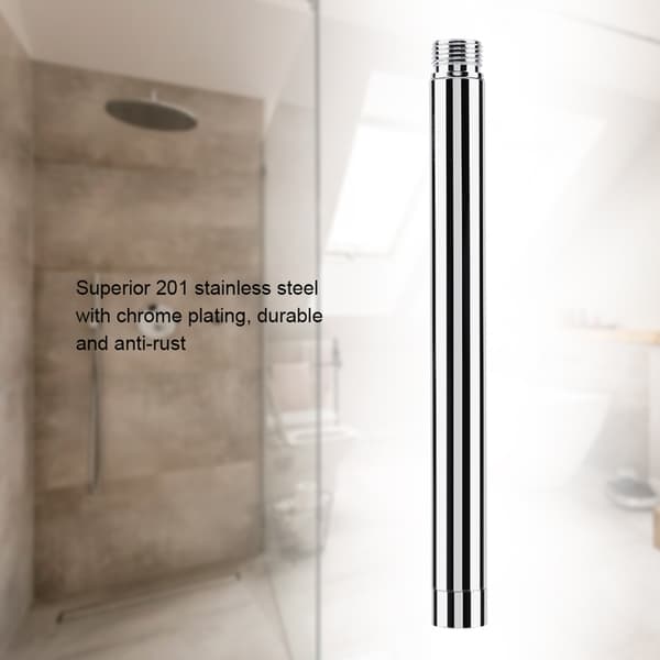 Badeværelsestilbehør 8 tommer rund 201 bruserforlængerrør i rustfrit stål med forkromning