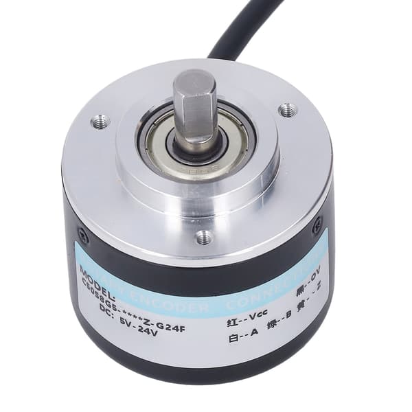 IP50 Inkrementel Encoder, 50 mm, 2-faset Roterende Aksel Encoder, 5-24V DC, 2000 PPR, til Automationskontrol
