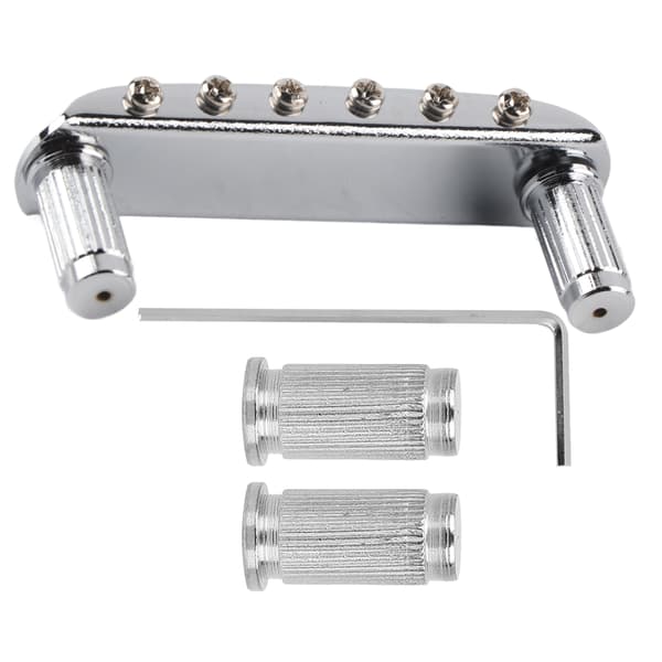 Gängad sadelgitarrbryggbyte för Mustang Jag J master Style gitarrer (silver)