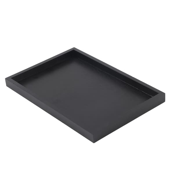 Rektangulær serveringsbakke i massivt træ til te, kaffe, snacks, mad, restaurantbakker 25*18*2cm