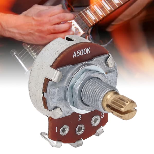 Kompakt Gitarrpotentiometer 500K Ljudvolym Taper Pot Metall Bas Reservdel