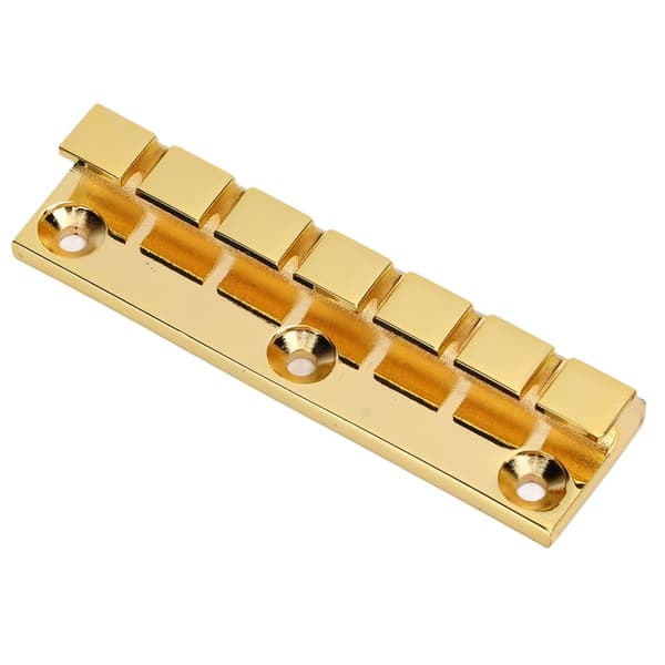 Guld 6-strängad gitarr fast stall enkel montering robust metall elgitarrstallbyte med 1 stall och 3 skruvar