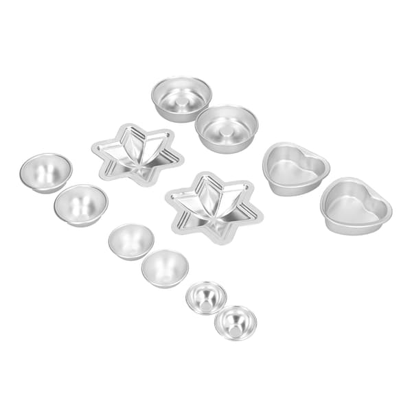 DIY aluminiumslegering badebombeforme letvægts hjemmeisbakke kagebageform sæt #23