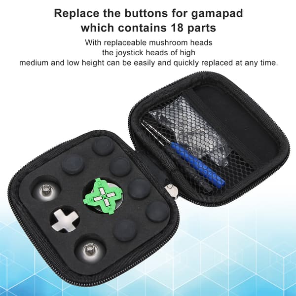 Elite XBOX ONE Controller Ersättnings ABXY Knappset, Hållbart Svart Gamepad Tillbehörskit