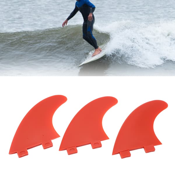 3-pak glasfiber surfbrætfinner, Thruster-sæt til Longboard & Stand-Up Paddle, holdbart SUP-tilbehør