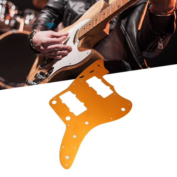 Elgitarr Aluminiumlegering Scratchplate Guld Snabbmonterad Anti-Rep Reserv 1-Pack