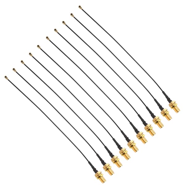 10 stk. RF-adapter Pigtail-kabel IPEX til SMAk U.FL antenneføder 15 cm jumperkabel til ansigtsgenkendelsesmodul