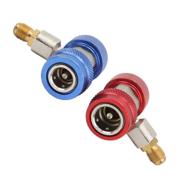 2-pack R134A AC snabbkoppling hög låg sidoadapter, justerbar anslutningssats