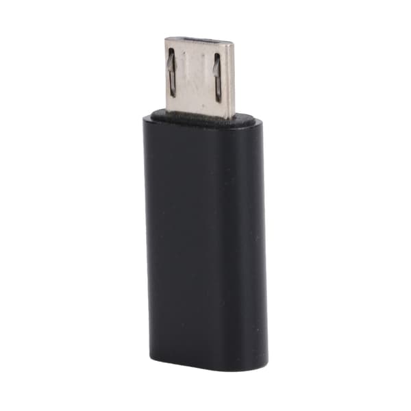 USB-C til Micro USB Adapter Konverter Hun til Han Opladningsdatakabel til Telefon (Sort)