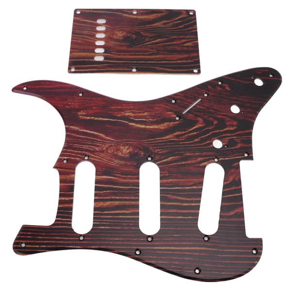 Gitarr SSS PVC Plektrumskydd Scratchplate Shield Board Bakplatta Delar Tiger Stripes