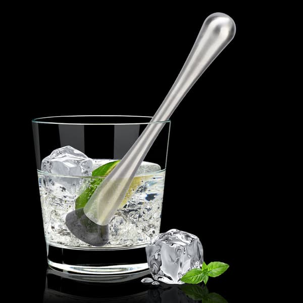 Cocktail Muddler i rustfrit stål, holdbar isknuser til bar, drikkevareblender