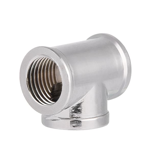 G1/4 Gevind 3-vejs T-formet Splitterstik til PC Væskekølesystem, Messing Fitting Adapter