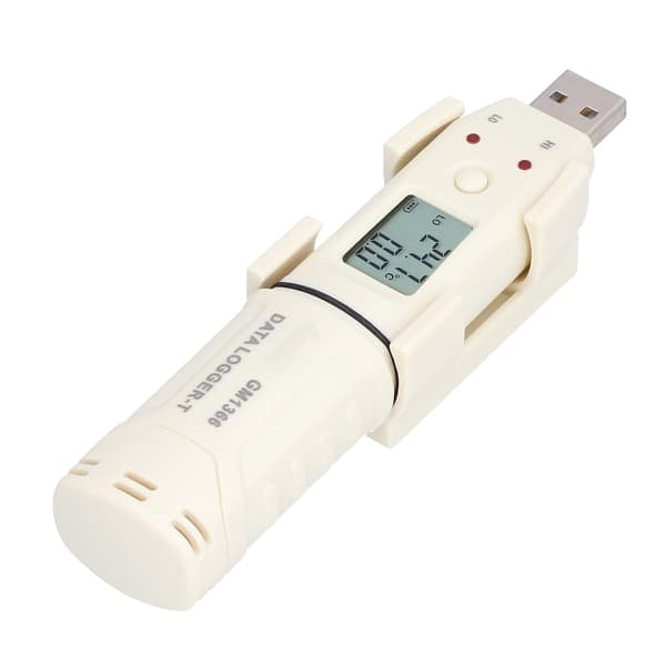 Digital termometerlogger USB Smart LED för inomhusbruk