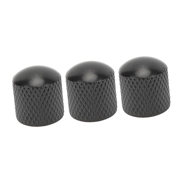 3 st elgitarrknopp utsökt utseende robust metall universell gitarrpotentiometer ersättningsknopp svart