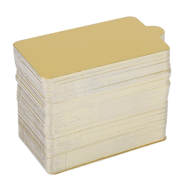 100 st Mousse Tårtbrickor Guld Papper Cupcake Dessert Displaybricka Bröllopsfödelsedagstårta L