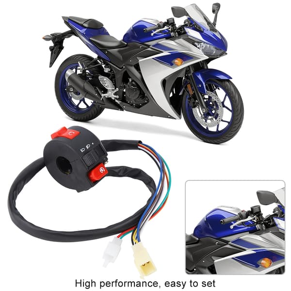 22MM Universal Motorcykel ATV Styr Start Stop Kill Switch, Sort, Off-Road