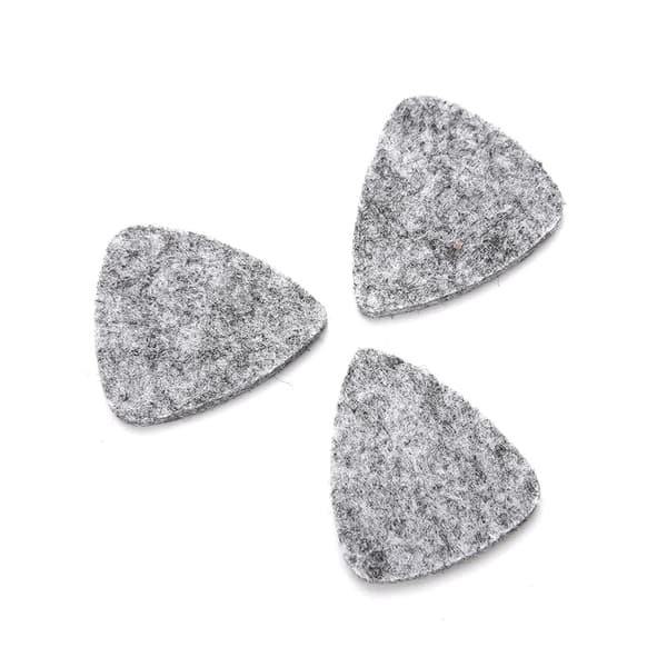10 st Premium Ullfilt Plektrum 3 mm för Gitarr, Ukulele och Stränginstrument (Grå)