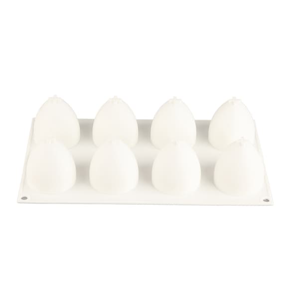 Äggformad kakform 8-håls silikonform non-stick DIY bakform