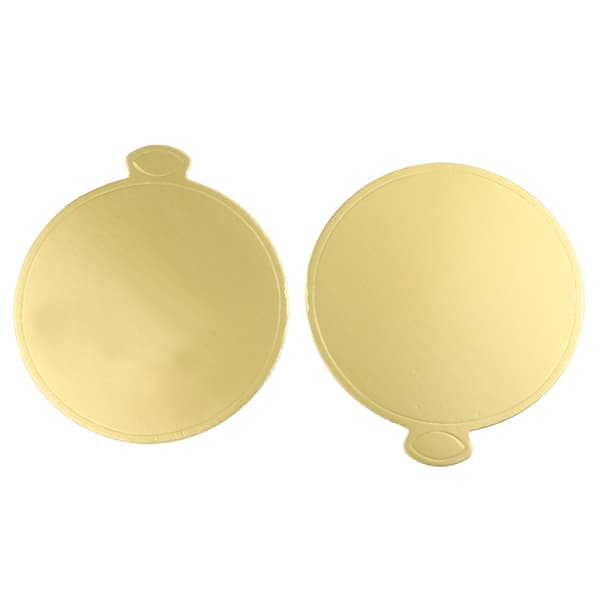 100 st Mousse Tårtbrickor Guld Papper Cupcake Dessert Displaybricka Bröllopsfödelsedagstårta