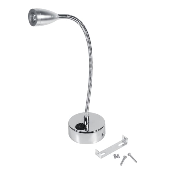 Silver LED Vägglampor Flexibel Svanhals Sovrum Sänglampa Varmvit (Typ 2)