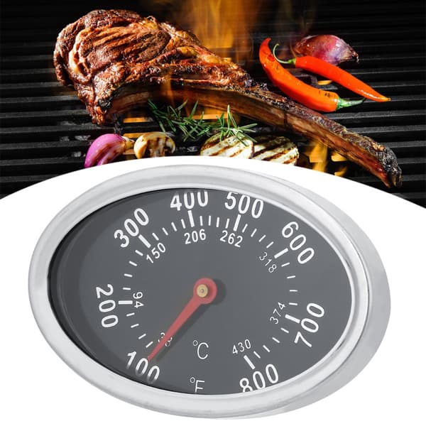 Grilltermometer i rustfrit stål til BBQ-ryger 430℃