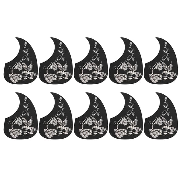 10 st gitarrskyddsplattor PVC Akustisk gitarr Scratch Pickguard Stränginstrumenttillbehör Silver