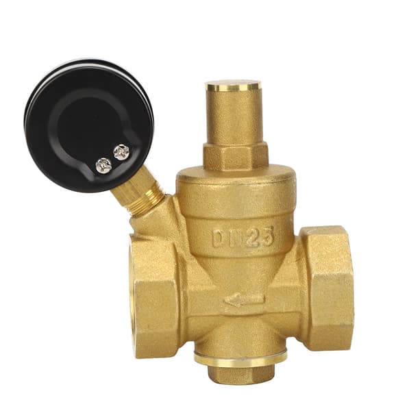 DN25 Messing Justerbar Vandtryksreducerende Regulator Reducer Måler