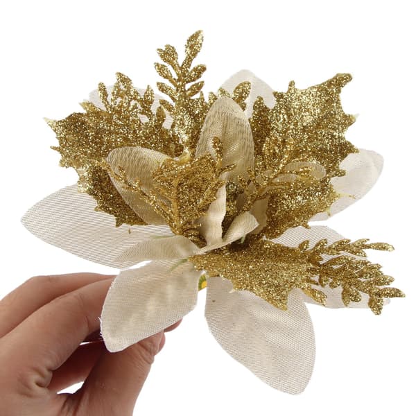 Julblomma servettring tyg konst blomma servettring