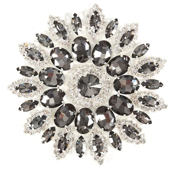 Krystal Rhinestone DIY Håndværkspynt til Tøjtilbehør (Klar Grå Sølvbase)