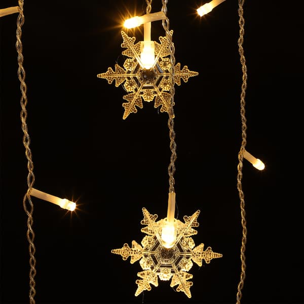 LED Snefnug Gardin Lys Kæde til Jul