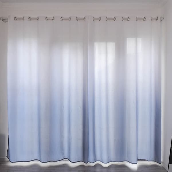 Mörkläggningsgardin i polyester för sovrum och vardagsrum (grå)