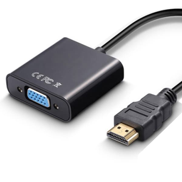 HD Multimedia Interface til VGA-konverter 1080P Rustfri Forgyldt Interfaceadapter til Bærbar Computer