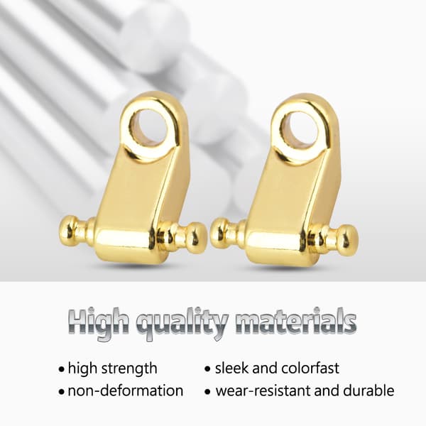 2 pak Metal Roller String Tree Guide Tilbehør til Elektrisk Basguitar, Guld, 1.2x1.1cm, med Skruer