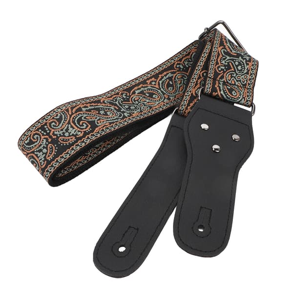 Retro sydd gitarrrem | Justerbar bred basrem för akustiska och elektriska gitarrer, olivgrön, 2-pack