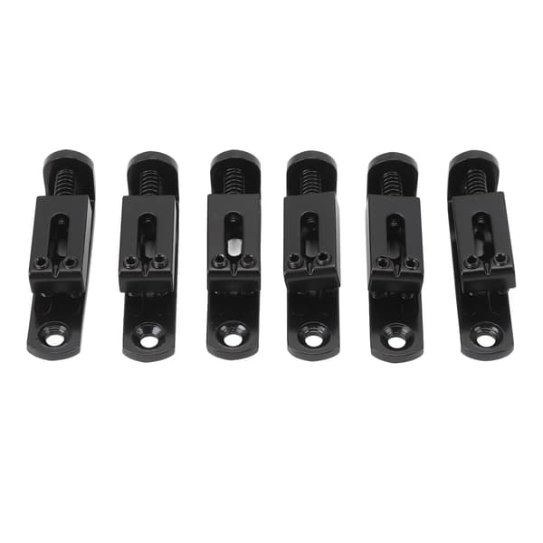 6PCS Svarta Delade Stallar i Zinklegering för Elgitarr, Reservdelar för 6-strängad Elgitarr