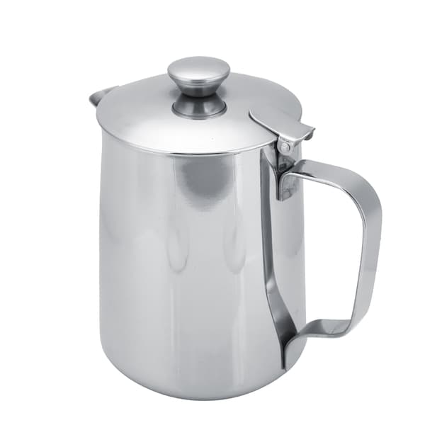 Mælkekande i rustfrit stål med låg til Latte Coffee Art (600 ml)