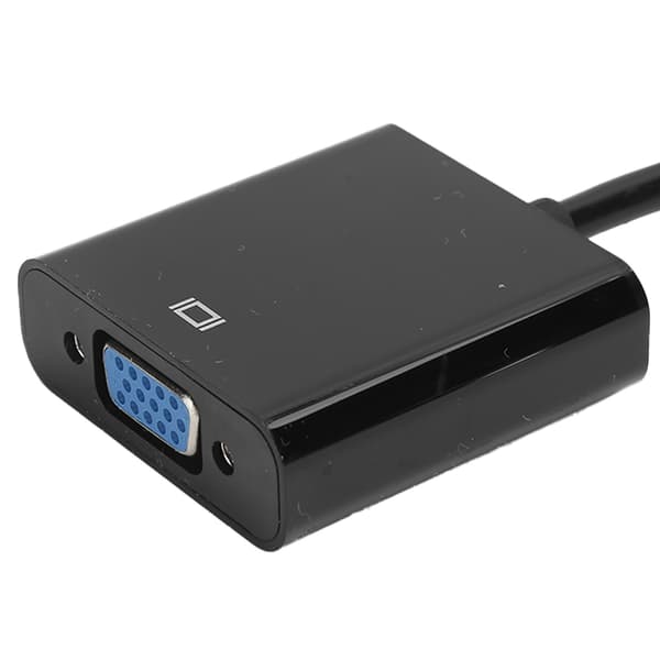 HDMI til VGA-adapterkabel til pc, bærbar computer, skærm, projektor - sort videokonverter