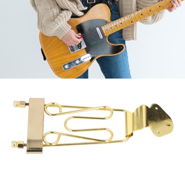 Höjdjusterbart stall i stållegering för akustisk gitarr, 4-strängad, guldfinish