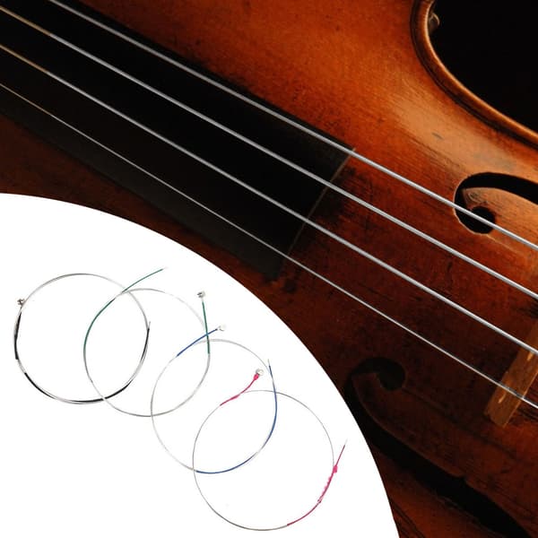 4 stk. sølv rustfrit stål violin strenge sæt instrument tilbehør til 4/4