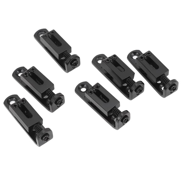 6PCS Svarta Delade Stallar i Zinklegering för Elgitarr, Reservdelar för 6-strängad Elgitarr