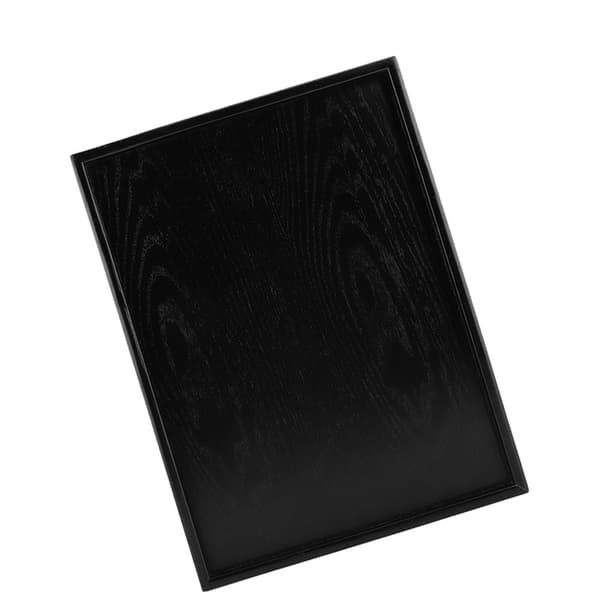 Rektangulär form massivt trä te kaffe snacks mat måltider serveringsbricka tallrik brickor 40 x 30 cm