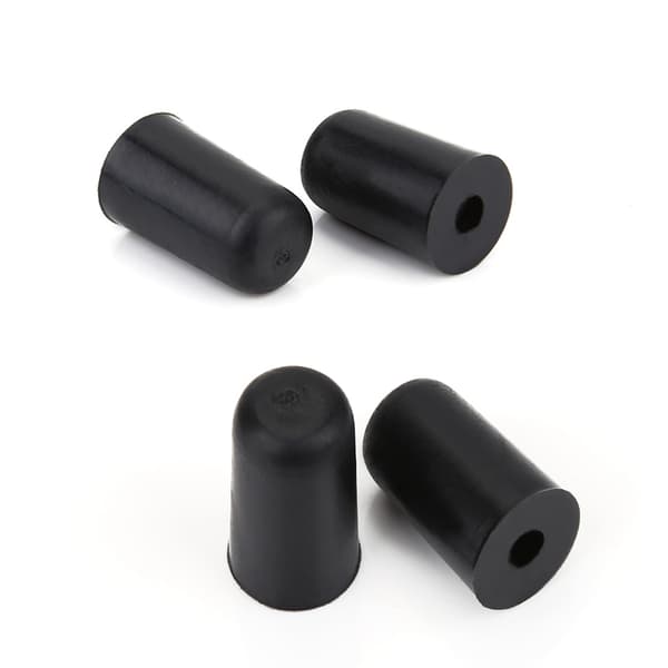 4 st svarta gummispetsar för cello-ändstift, halkfri kåpa, instrumentskydd