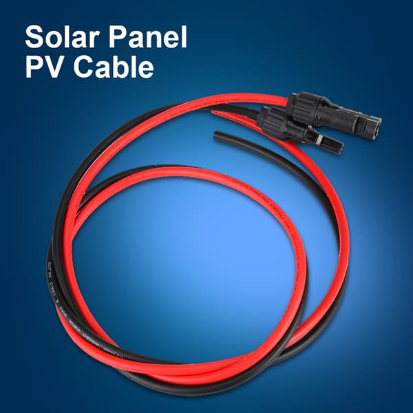 2,5 mm par rød sort solpanel PV-kabel ledning han-hun stik