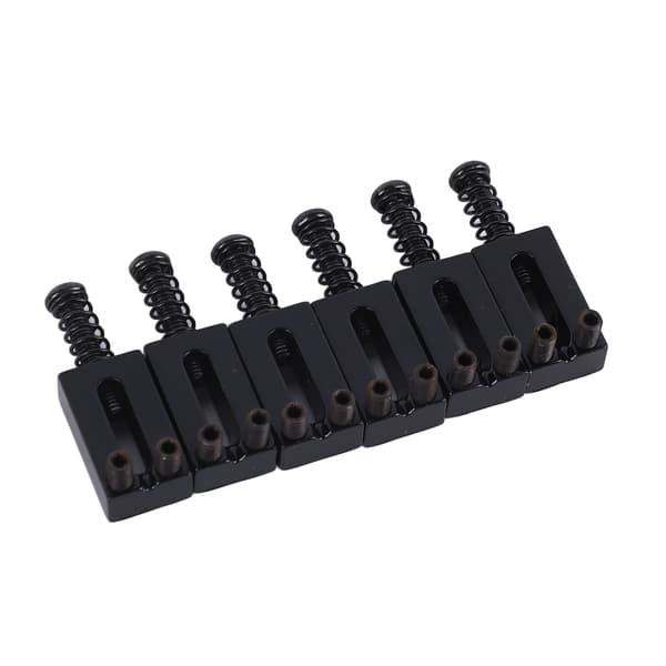 6-pak zinklegering E-guitar tremolo bro rullesadler, standardstørrelse, sort, reservedele