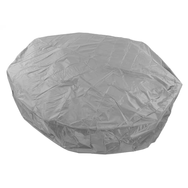 Utomhus Rund Badtunna Skyddsöverdrag 190 Silver Polyester Taft Vattentät 190x30cm Grå